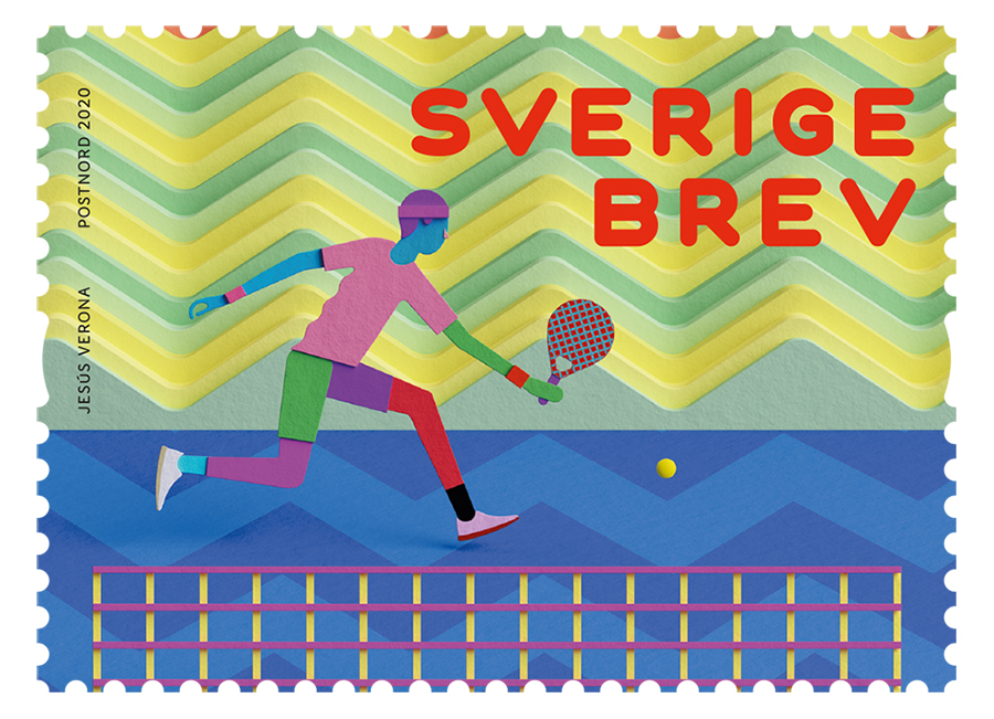 Frimärksutgåva Aktiv fritid, april 2020.