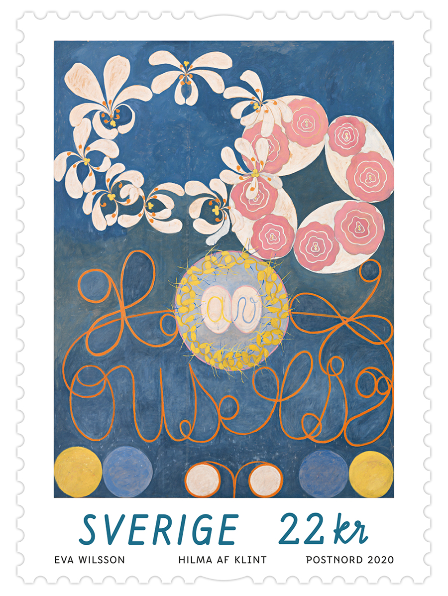 Frimärksutgåva Hilma af Klint, 30 april 2020.